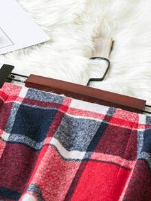 Calvaya 大尺碼女士格子裙 - 紅色 - 查看 3