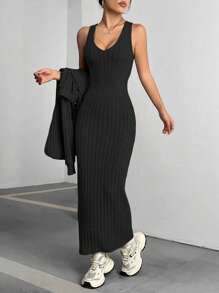 Flirla Solid Color Drop Shoulder Hoodie And Skirt Set