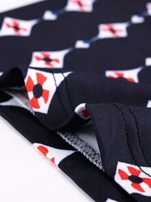 شورت بوكسر للرجال مطبوع بتصميمات هندسية بالألوان المتداخلة و بشكل قلب - متعدد الألوان - مشاهدة 7