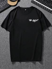 Manfinity EMRG 男士卡通印花短袖t恤 - 黑色 - 查看 2