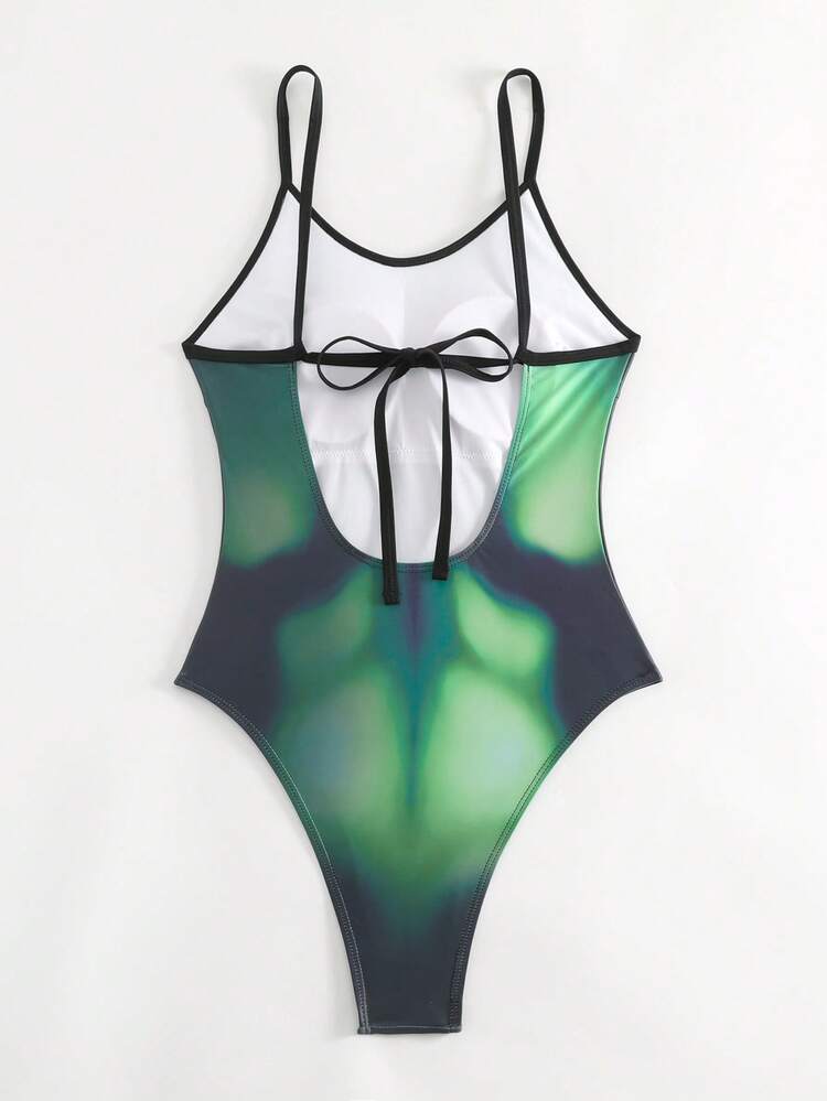 Summer Tie-Dye One-Piece Swimsuit Carnival