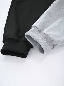 Manfinity Roughcore Pantalon de survêtement pour hommes avec cordon de serrage à la taille, imprimé en blocs de couleurs et lettres. Pantalon de survêtement graphique pour sortir, style gothique, cadeau pour petit ami, pour rave - Multicolore - Voir 6