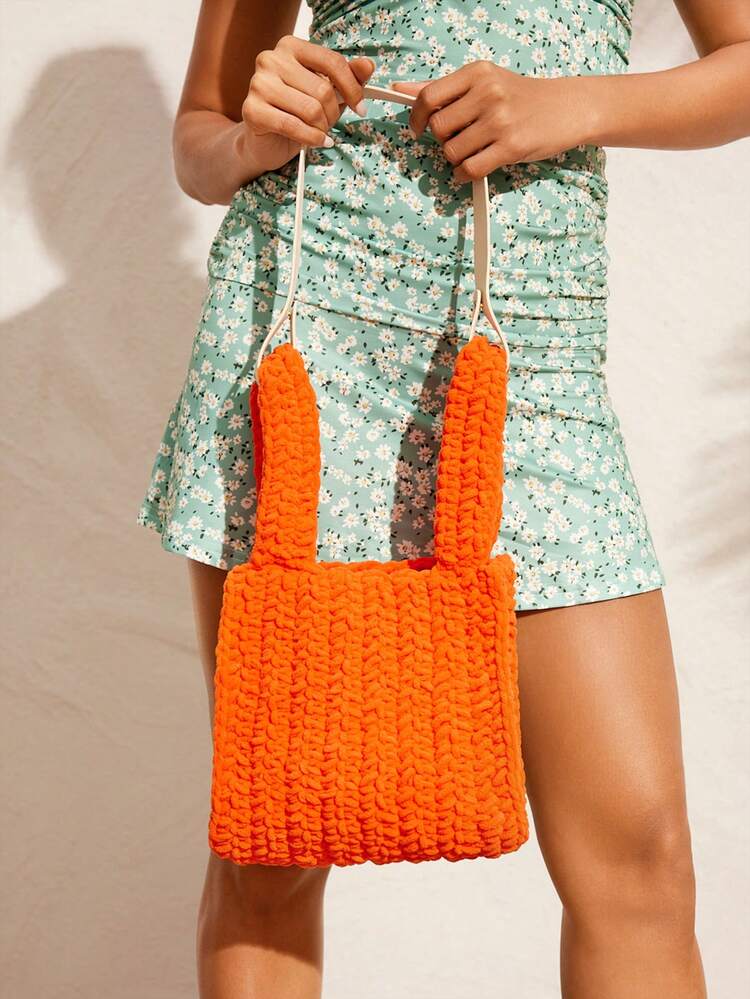 Women's Solid Color Versatile Handbag