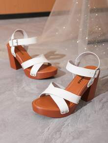 Timesize Women'S High-Heeled White Sandals - White - View 4
