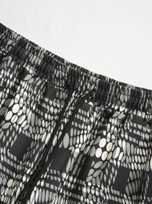 Manfinity Homme Men's Plaid Tapered Cargo Sweatpants