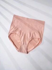 SHEIN 3 cái/bộ Liền mạch Kích thước lớn Của phụ nữ Màu thuần Đồ lót - Nhiều màu - Xem 8