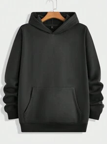 Manfinity VCAY Men's Hoodie With Butterfly And Slogan Print - Grey - View 2