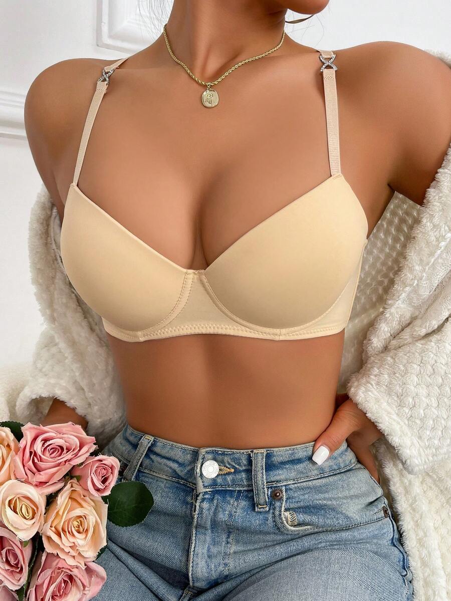 Brasier De Malla Y Espiga Con Varilla Para Mujer - Albaricoque - Ver 1