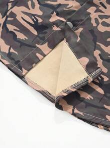 Manfinity Homme Men'S Camouflage Print Long Sleeve Shacket - Brown - View 6