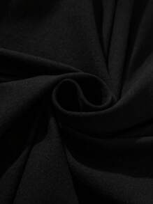 ROMWE MEN Street Life Men's Short Sleeve Round Neck T-Shirt Suitable For Daily Wear In Spring And Summer, School - Black - View 5