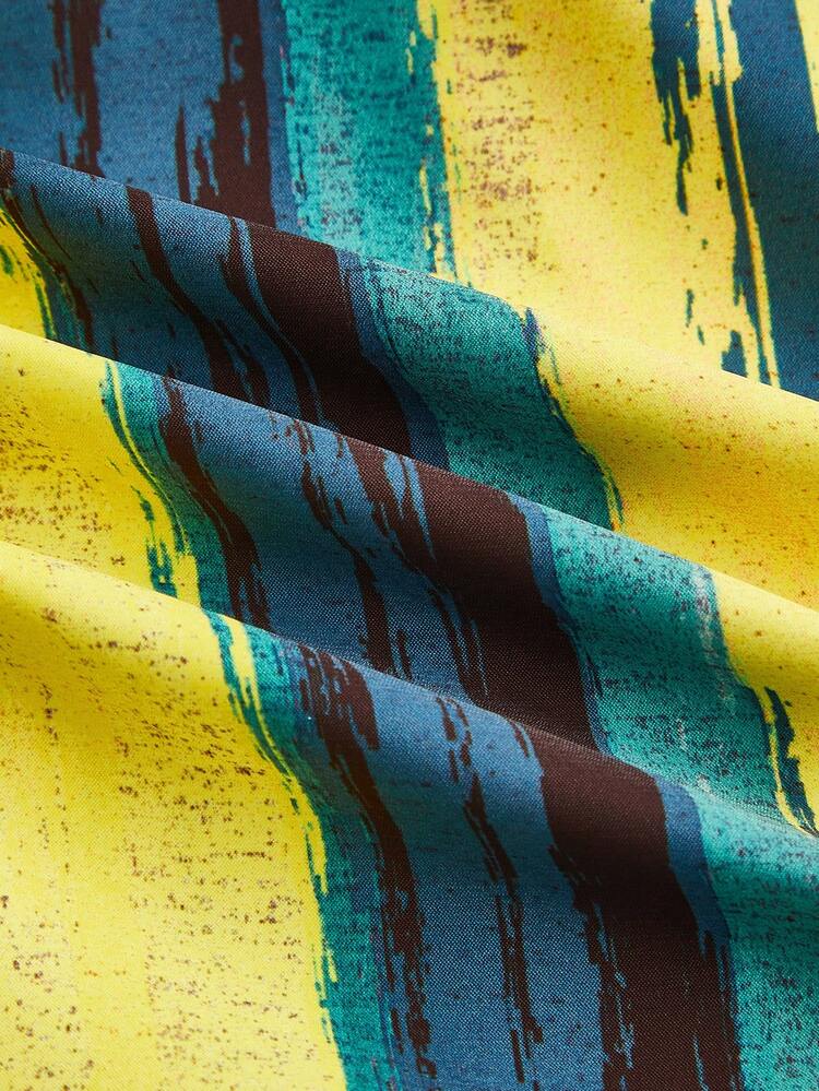 Women'S Brush Print Halter Neck Top