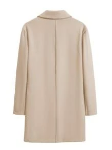 Manfinity Mode Men's Single-Breasted Solid Color Overcoat - Apricot - View 2