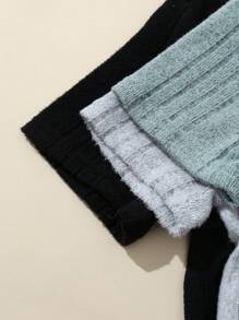 Camiseta De Manga Corta Con Botones Y Ajuste Informal Para Niño, Conjunto De Tres Piezas