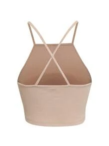 女性背心和吊帶衫 - 米色 - 查看 2