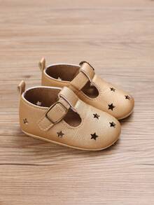 新款春夏镂空设计软底防滑公主款鞋适合0-1岁婴幼儿 - 金色 - 查看 7