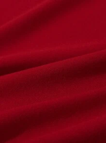 SHEIN 1 Miếng Vui In Cơ bản Vòng cổ Ngắn tay Áo thun Đối với Bé trai tuổi teen - Màu Đỏ Sâu - Xem 5