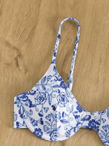 SHEIN Swim Summer Beach Ensemble de bikini imprimé floral pour femme