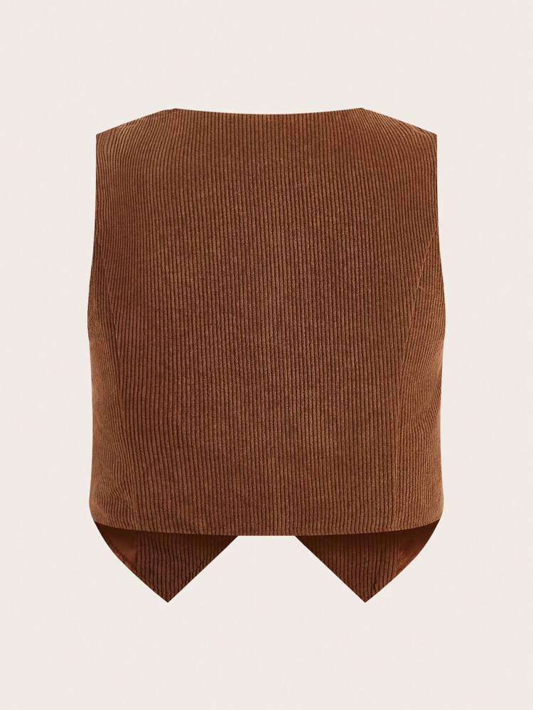 Plus Size Women's Single-breasted Vest Jacket