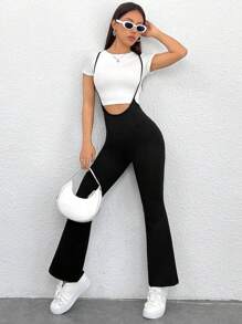 SHEIN PETITE Mono De Color Liso Para Mujer (sin Top)