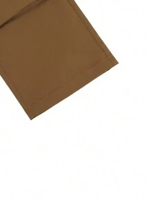 Manfinity EMRG Pantalones de carga de hombre de unicolor con pierna recta y largo largo en color caqui para salir - Marrón - Ver 4