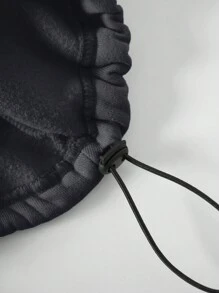 INAWLY Áo nỉ nửa thân in chữ, cỡ lớn, có khóa kéo, thích hợp cho lễ tốt nghiệp mùa đông, tựu trường, áo chui đầu cho giáo viên mùa thu. - Màu xám đen - Xem 5