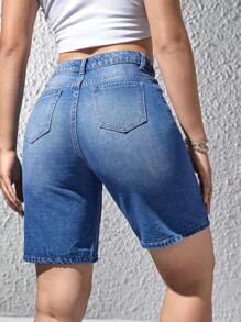 SHEIN EZwear Short En Jean Pour Femme