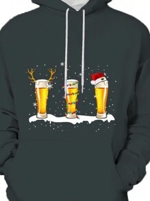 有連帽的衛衣 - 黑色 - 查看 3