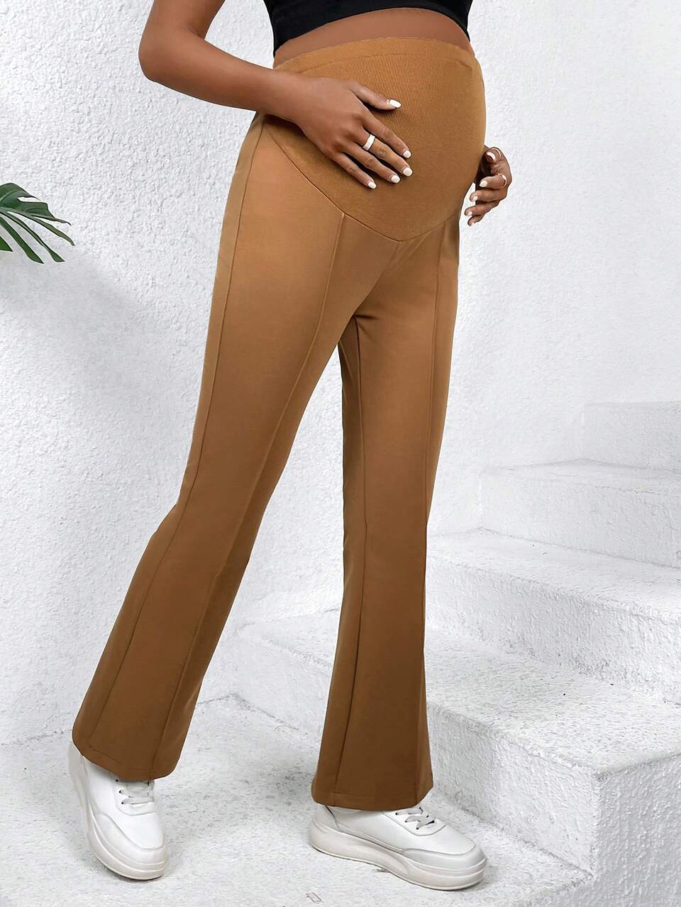 Adjustable Buckle Maternity Support Belly Pants