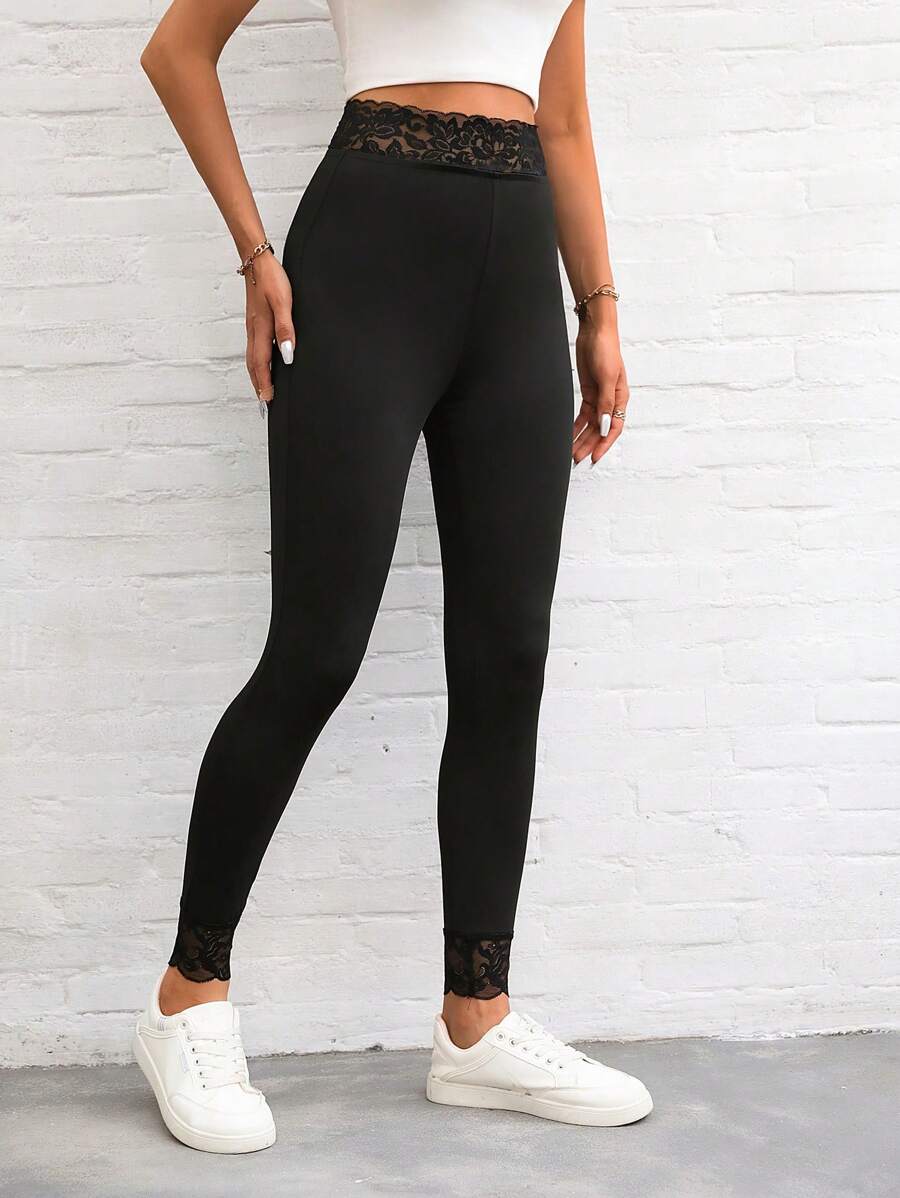 SHEIN LUNE Ren Nối Xà cạp - màu đen - Xem 1