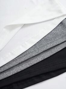 SHEIN Essnce Kích thước lớn Của phụ nữ Màu thuần Tay áo dài Áo thun - Nhiều màu - Xem 9