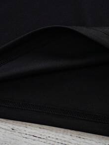 Men'S Eagle Printed Short Sleeve T-Shirt - Black - View 5