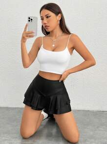 SHEIN PETITE Camolă crop top pentru damă
