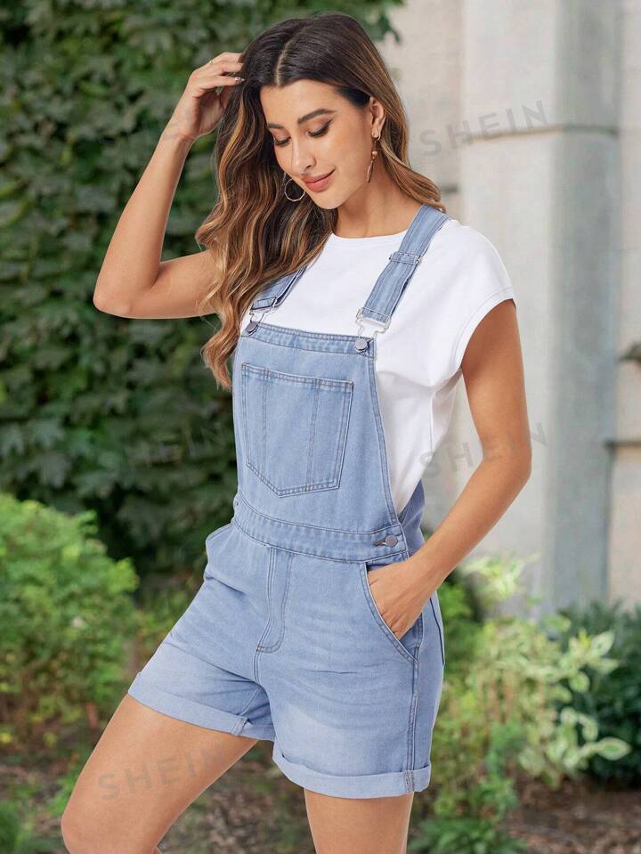 NEAT SILK DENIM OVERALL SHORTS 22-01SDOS