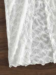 Swim Vcay Của phụ nữ Xếp li Cover Ups & Áo đầm Cái nĩa cao Váy - trắng - Xem 4