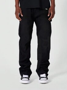 SUMWON Flare Fit Workwear Jean - Black - View 3