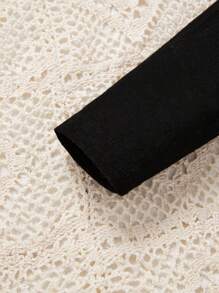 SHEIN Baby Girl Casual Cute Cartoon Heart & Leopard Print Pattern Leggings, Versatile Black Cotton Blend Pants Suitable For Spring/Summer