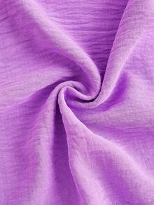 SHEIN DECDS Vestido Con Cuello En Forma De Corazón Con Mangas Con Volantes, Vestido Morado Ropa De Verano - Morado - Ver 10