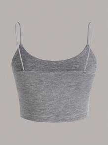 SHEIN EZwear Women's Knit Three-Tone Camisole Top - Multicolor - View 9