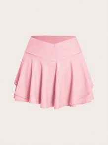 VARSITIE Quý cô Giải trí Thể thao Ô dù Váy - Hồng - Xem 1