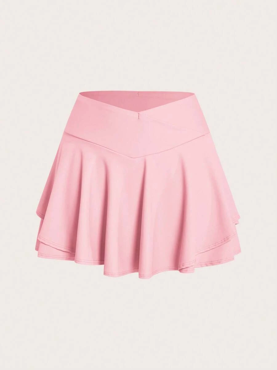 VARSITIE Quý cô Giải trí Thể thao Ô dù Váy - Hồng - Xem 1