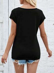 INAWLY T-shirt À Manches Courtes Pour Femme Avec Impression De Lettre