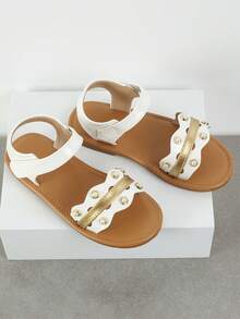 女童夏季涼鞋,適合幼兒及小孩,白色 - 彩色 - 查看 7