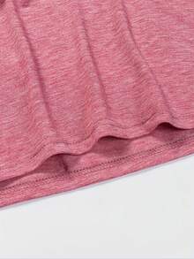 Women's Slogan Dog Graphic Crew Neck Sweatshirt - Coral Pink - View 4