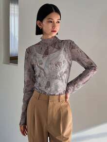 FRIFUL 女性全印花露縫線縫頭衣服 - 彩色 - 查看 5