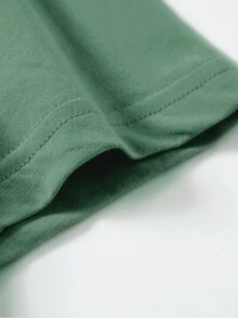 INAWLY Skeleton Hand Print Tee - Dark Green - View 3