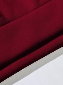 Manfinity Hypemode Men's Letter Print Drawstring Hoodie - Burgundy - View 6