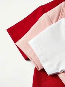 Baby Girl Gift Box Set: Letter Printed Round Neck Short-Sleeve Bodysuit With Bow Headband