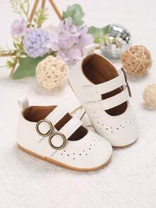 嬰兒女童新款春/秋季軟底公主鞋,空心圓頭透氣鞋,適合行走 - 白色 - 查看 3