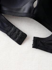 2入組女士實色有鋼圈胸罩 - 黑色 - 查看 6