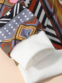 SHEIN LUNE 女款長袖連帽衫,印花圖案 - 彩色 - 查看 6